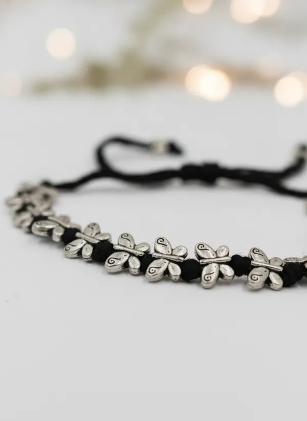 Black_Thread_Silver_Butterfly_Necklace_for_Women