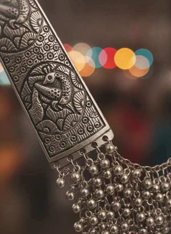 Silver_Oxidised_Statement_Necklace_for_Women