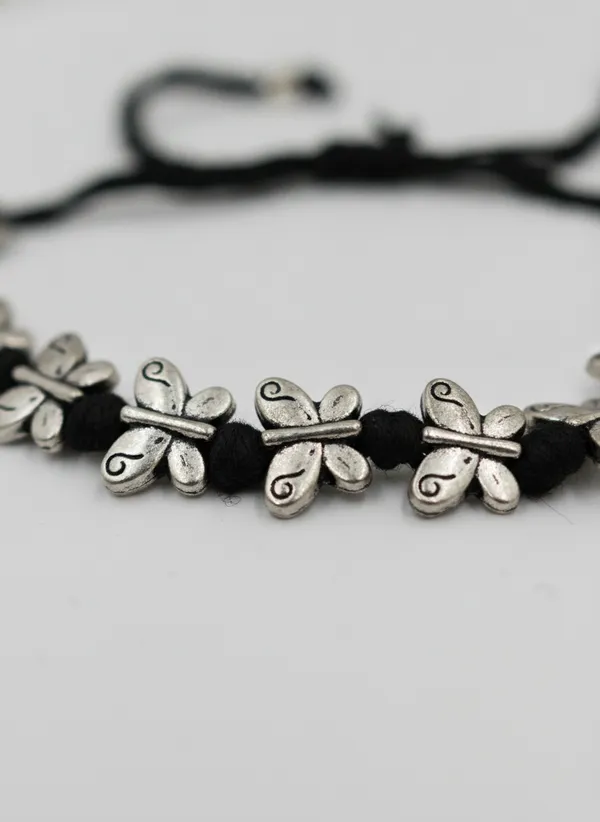 Black_Thread_Silver_Butterfly_Necklace_for_Women