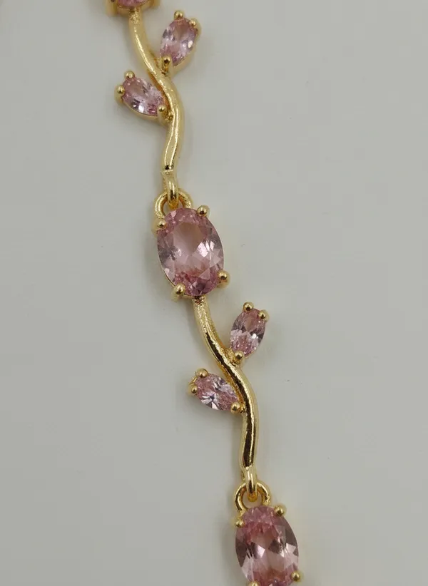 Gold-Tone_Stainless_Steel_Floral_Bracelet_for_Women
