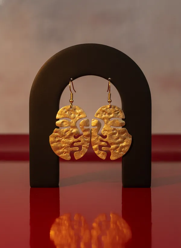 Gold_Tone_Textured_Statement_Earrings_for_Women