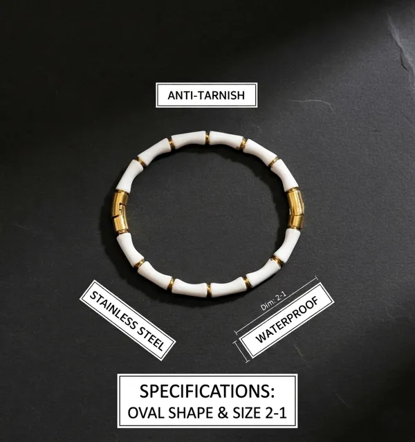 White_Stainless_Steel_Beaded_Bracelet_for_Women
