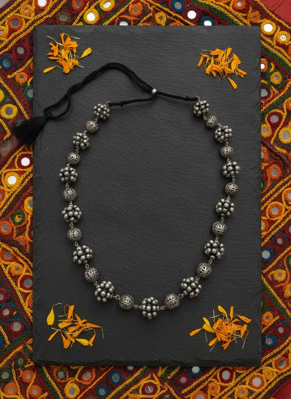Silver_Oxidised_Beaded_Mala_for_Women