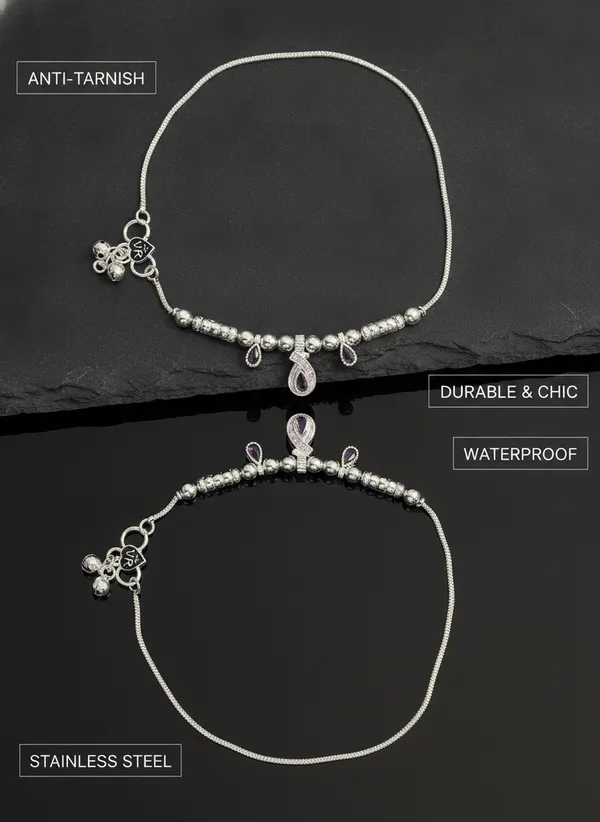 Silver_Stainless_Steel_Charm_Anklet_Set_for_Women