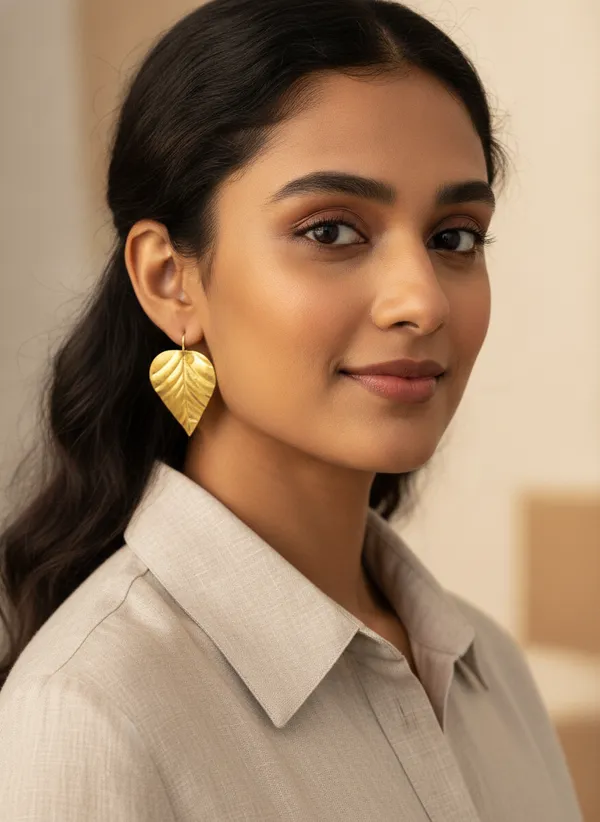 Gold_Tone_Leaf_Stud_Earrings_for_Women