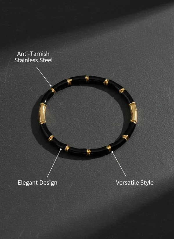Black_And_Gold_Beaded_Bracelet_for_Men