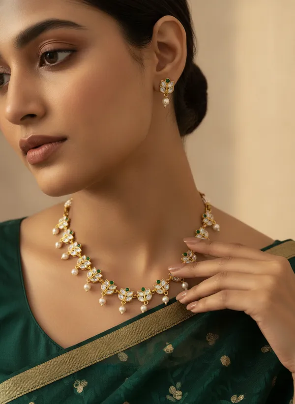 Gold_Toned_Floral_Stone_Jewellery_Set_for_Women