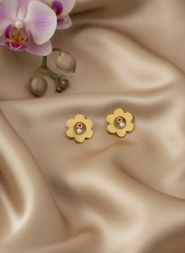 Gold_Tone_Floral_Pearl_Drop_Stud_Earrings_for_Women