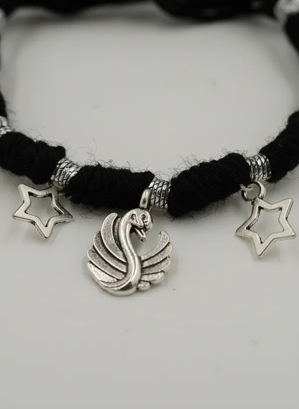 Black_Stainless_Steel_Thread_Bracelet_Set_for_Unisex