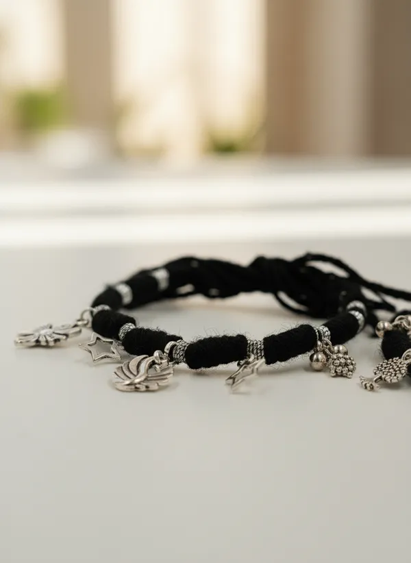 Black_Stainless_Steel_Thread_Bracelet_Set_for_Unisex