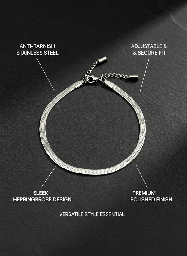 Silver_Tone_Snake_Chain_Anklet_For_Women