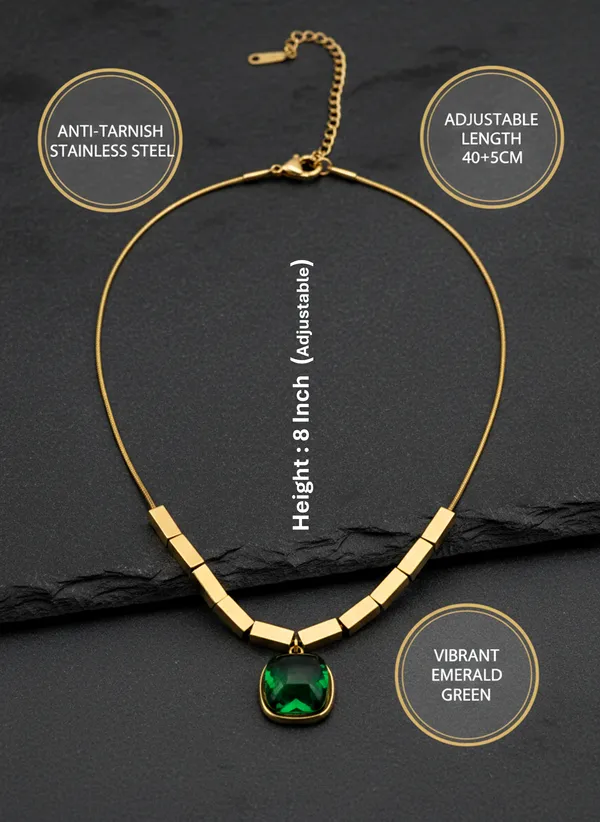 Gold_Tone_Green_Pendant_Necklace_for_Women