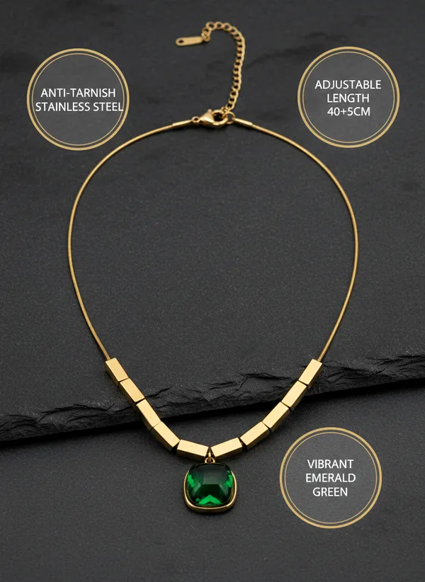 Gold_Tone_Green_Pendant_Necklace_for_Women