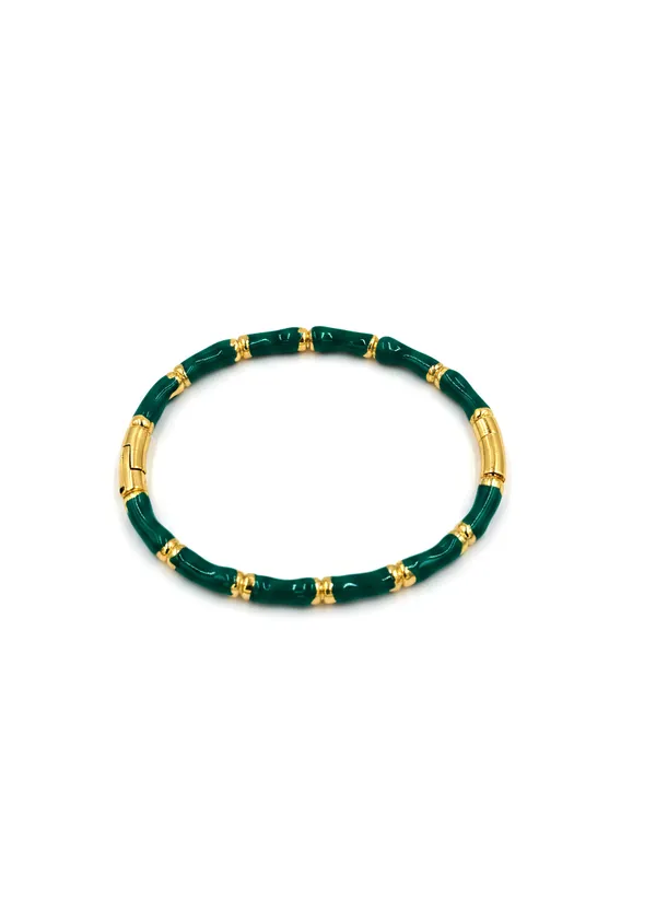 Green_Beaded_Gold_Tone_Bracelet_for_Women