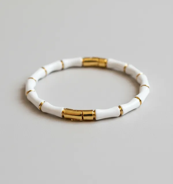 White_Stainless_Steel_Beaded_Bracelet_for_Women