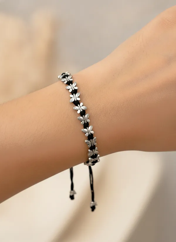 Black_Thread_Silver_Butterfly_Necklace_for_Women