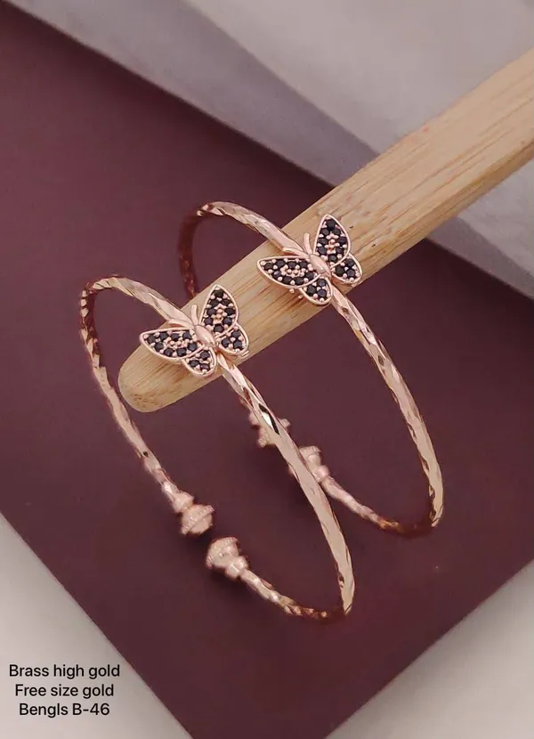 Rose_Gold_Butterfly_Studded_Bangle_Set_Pack_Of_2