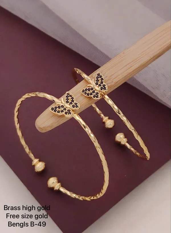 Gold_Butterfly_Studded_Bangle_Set_Pack_Of_2