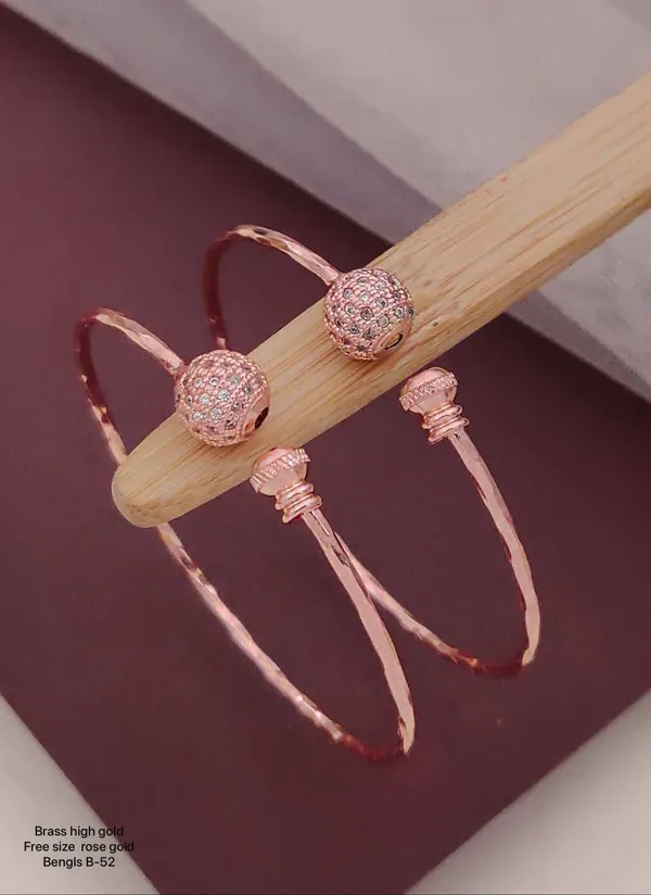 Rose_Gold_High-Gold_Finish_Brass_Crystal_Ball_Open_Bangles_Pack_Of_2