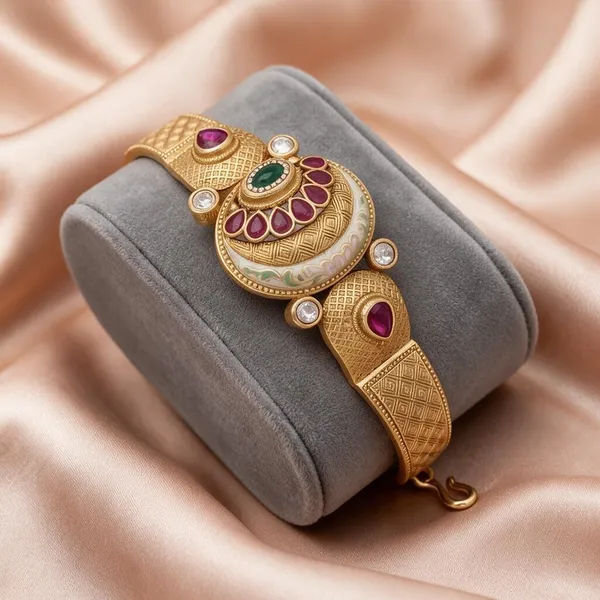 Traditional_Brass_High_Gold_Designer_Bracelet_with_Multicolor_Stone_Work