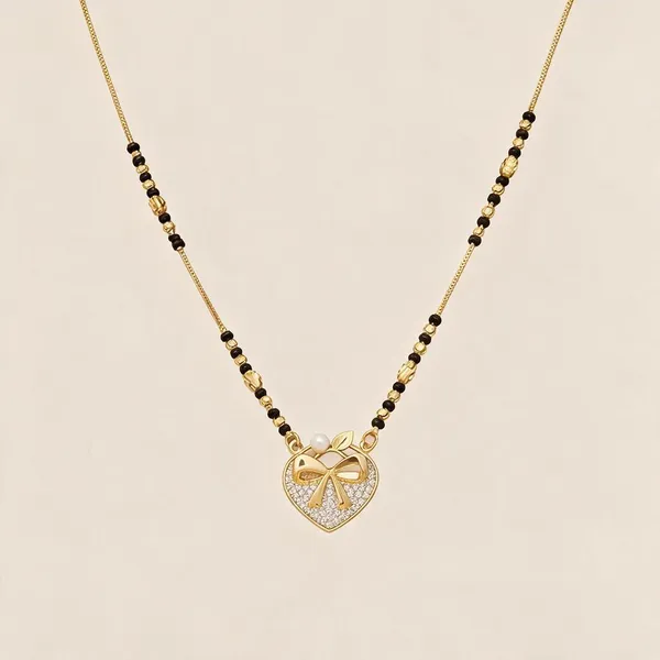 Royal_Heart_Bow_Diamong_Pendant_Mangalsutra