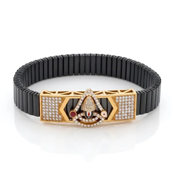 Premium_Rolex_Style_Band_Bracelet_with_God_Tirupati_Brooch_for_Men