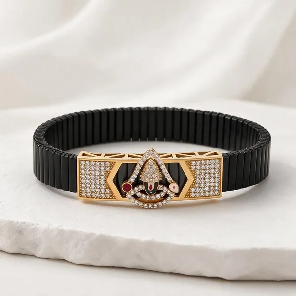 Premium_Rolex_Style_Band_Bracelet_with_God_Tirupati_Brooch_for_Men