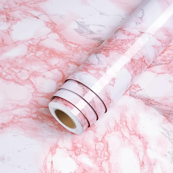 Vinyl_Pink_Marble_Peel_And_Stick_Waterproof_Wallpaper