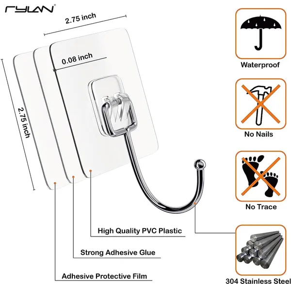 Plastic_Heavy-Duty_Silver_Self-Adhesive_Wall_Hooks_Pack_Of_10