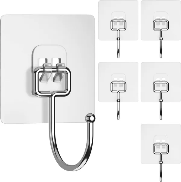 Plastic_Heavy-Duty_Silver_Self-Adhesive_Wall_Hooks_Pack_Of_10