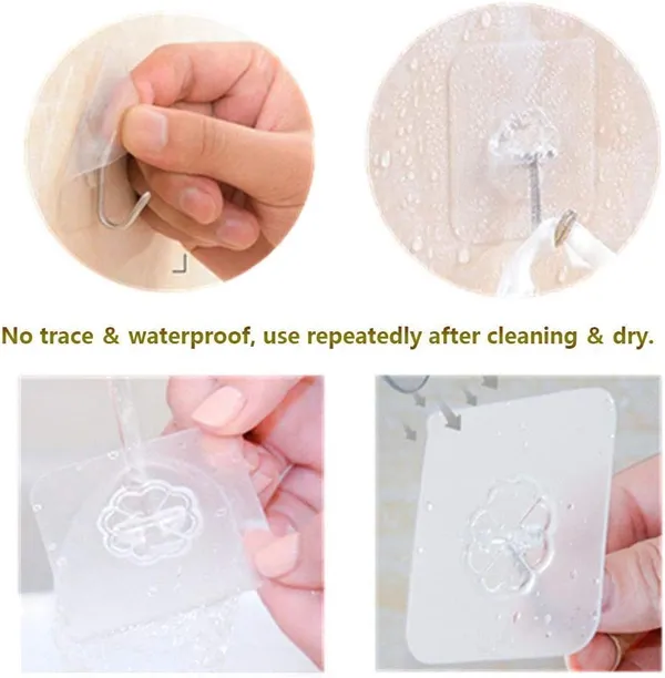 Plastic_Transparent_Stainless_Steel_Self-Adhesive_Wall_Hooks_Pack_Of_10