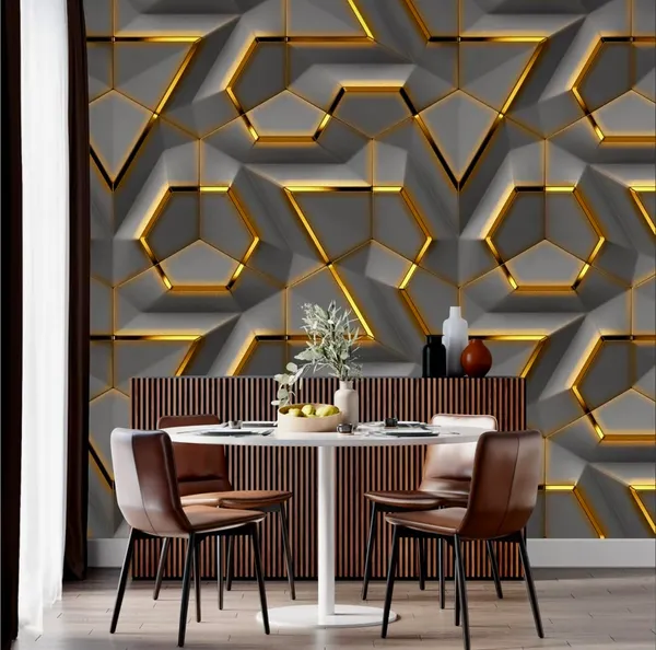Pvc_Self_Adhesive_Dark_Gold_Geometric_Wallpaper_Roll