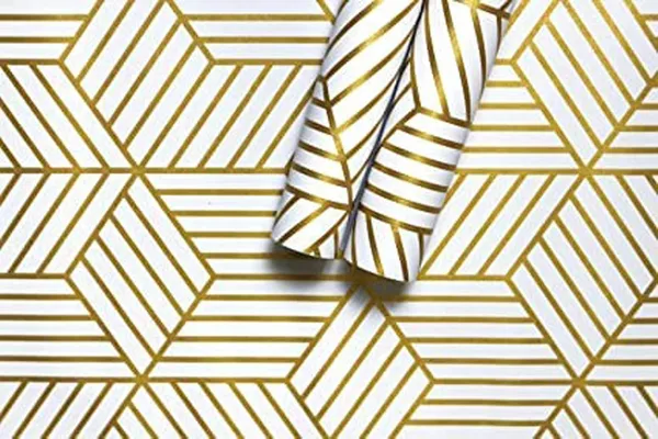 Vinyl_Self_Adhesive_Gold_Hexagon_Geometric_Wallpaper