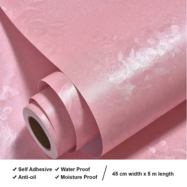 Pvc_Vinyl_Blush_Pink_Floral_Rose_Wall_Sticker