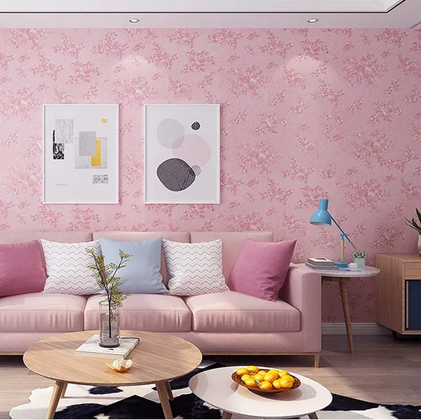 Pvc_Vinyl_Blush_Pink_Floral_Rose_Wall_Sticker
