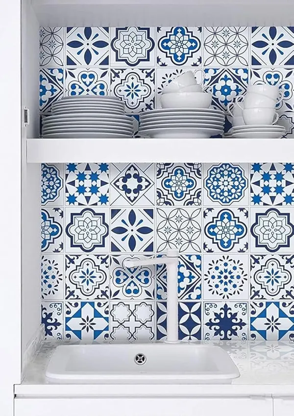Pvc_Self_Adhesive_Blue_Floral_Wood_Grain_Wallpaper