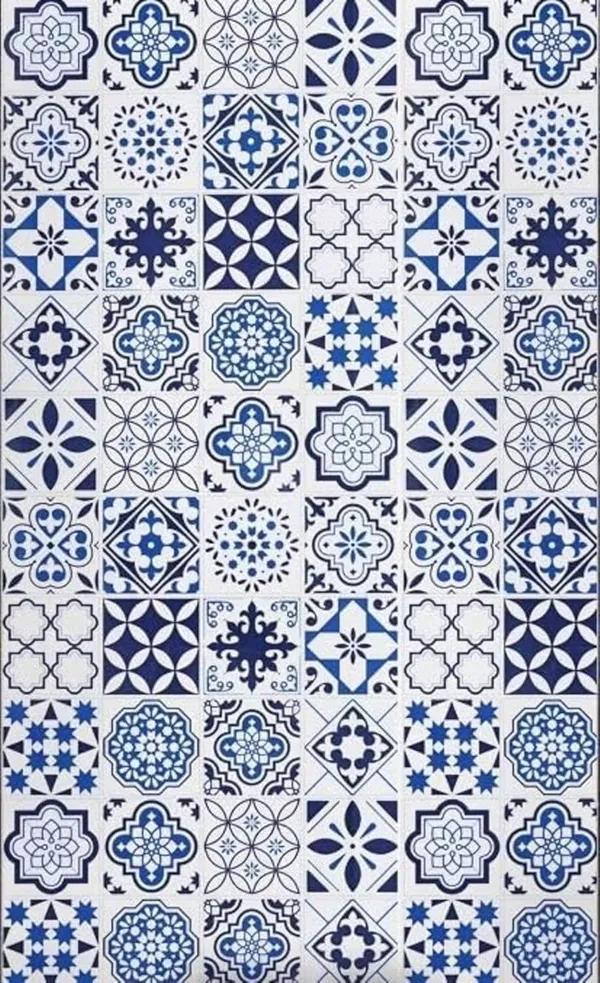 Pvc_Self_Adhesive_Blue_Floral_Wood_Grain_Wallpaper