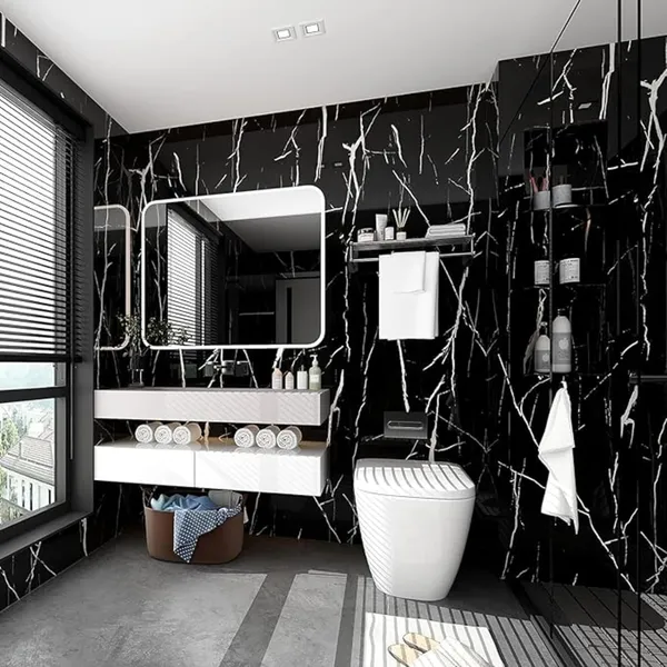 Pvc_Self_Adhesive_Black_Marble_Wood_Grain_Wallpaper