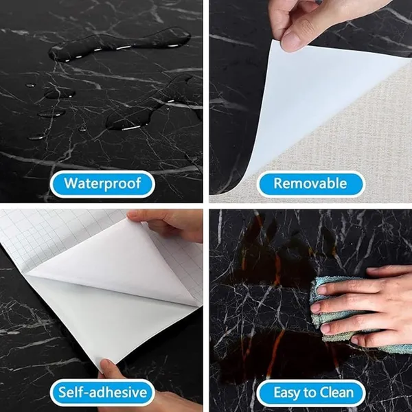 Pvc_Self_Adhesive_Black_Marble_Wood_Grain_Wallpaper
