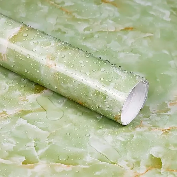 Pvc_Self_Adhesive_Green_Marble_Wood_Pattern_Wallpaper