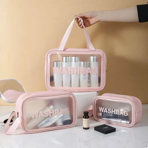 Pink_Faux_Leather_Makeup_Pouch_Set_With_Clear_Window_Set_Of_3