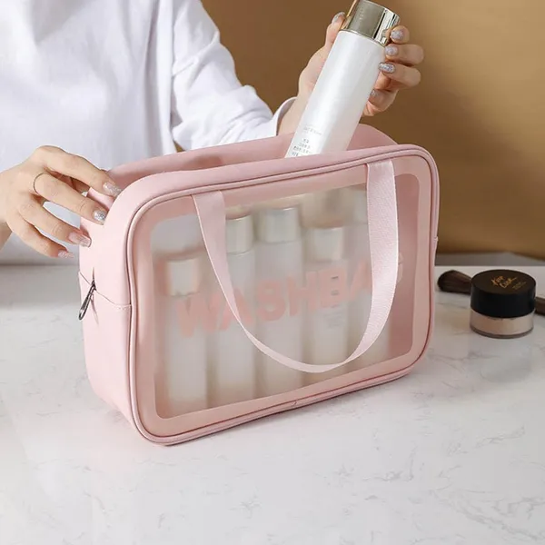 Pink_Faux_Leather_Makeup_Pouch_Set_With_Clear_Window_Set_Of_3