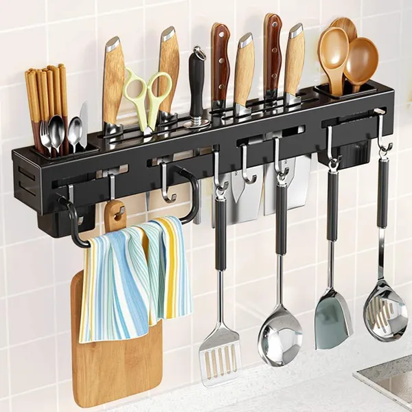 Plastic_Wall-Mounted_Kitchen_Organizer_Rack_With_Knife_Holder