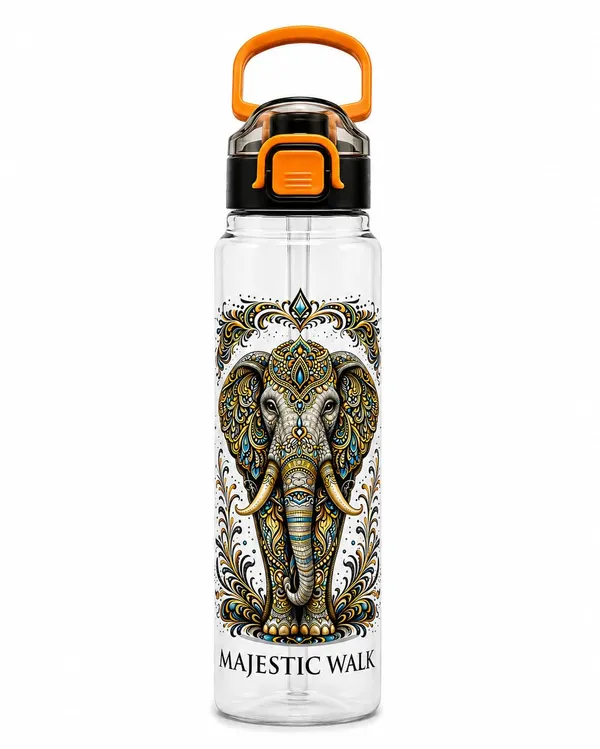 Plastic_Flamingo_Floral_Print_Water_Bottle_With_Straw_And_Handle