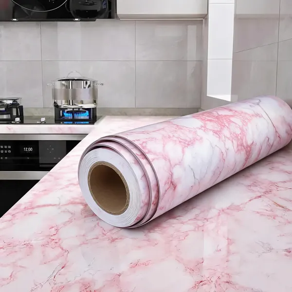 Vinyl_Pink_Marble_Peel_And_Stick_Waterproof_Wallpaper