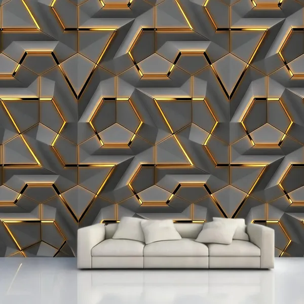 Pvc_Self_Adhesive_Dark_Gold_Geometric_Wallpaper_Roll