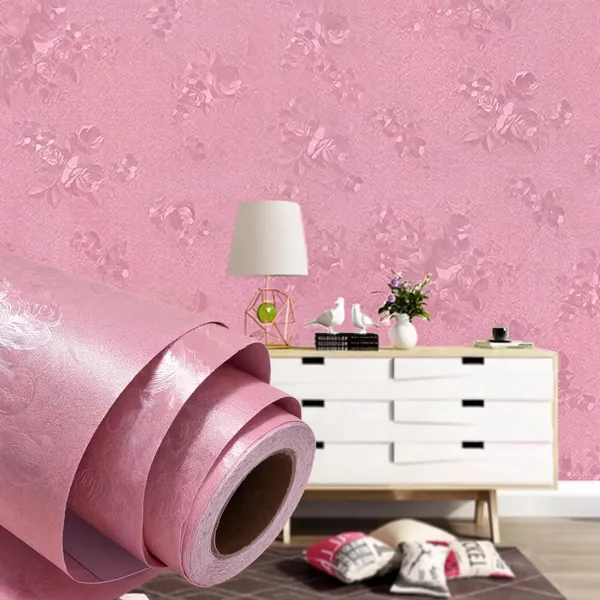Pvc_Vinyl_Blush_Pink_Floral_Rose_Wall_Sticker