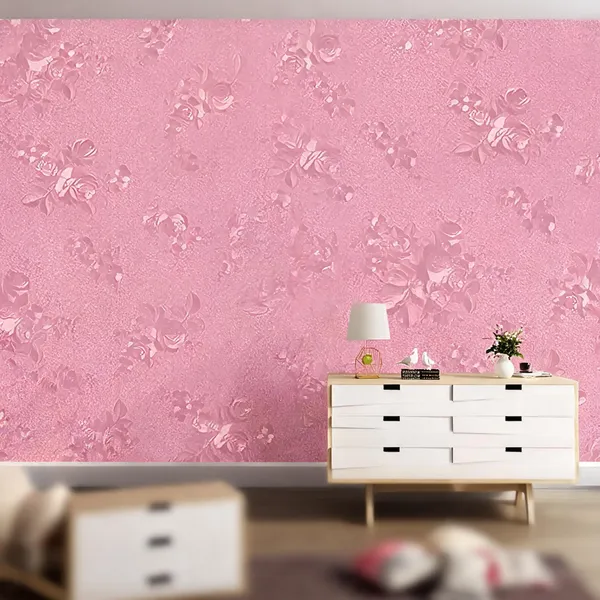 Pvc_Vinyl_Blush_Pink_Floral_Rose_Wall_Sticker