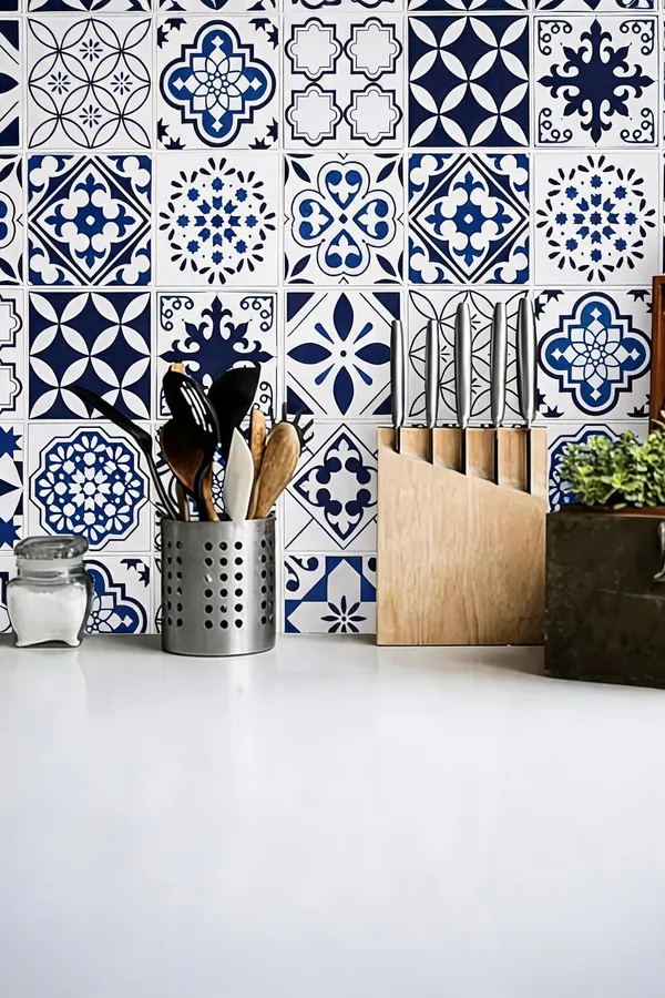 Pvc_Self_Adhesive_Blue_Floral_Wood_Grain_Wallpaper
