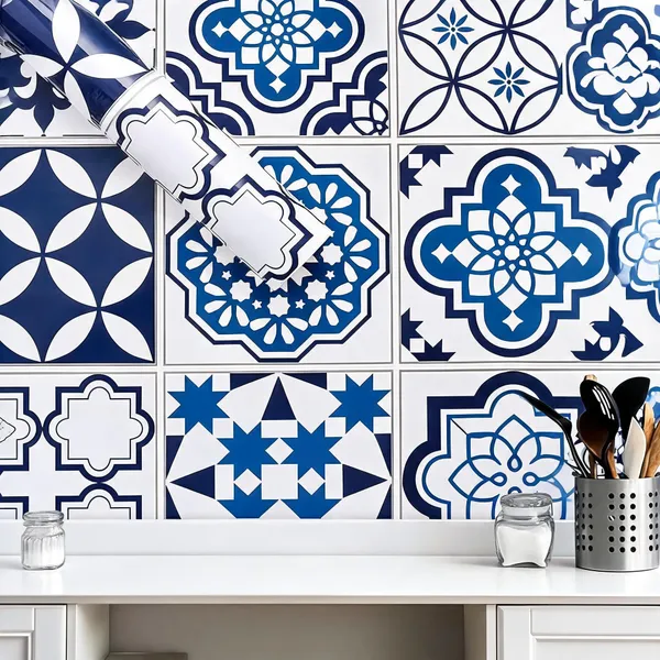 Pvc_Self_Adhesive_Blue_Floral_Wood_Grain_Wallpaper